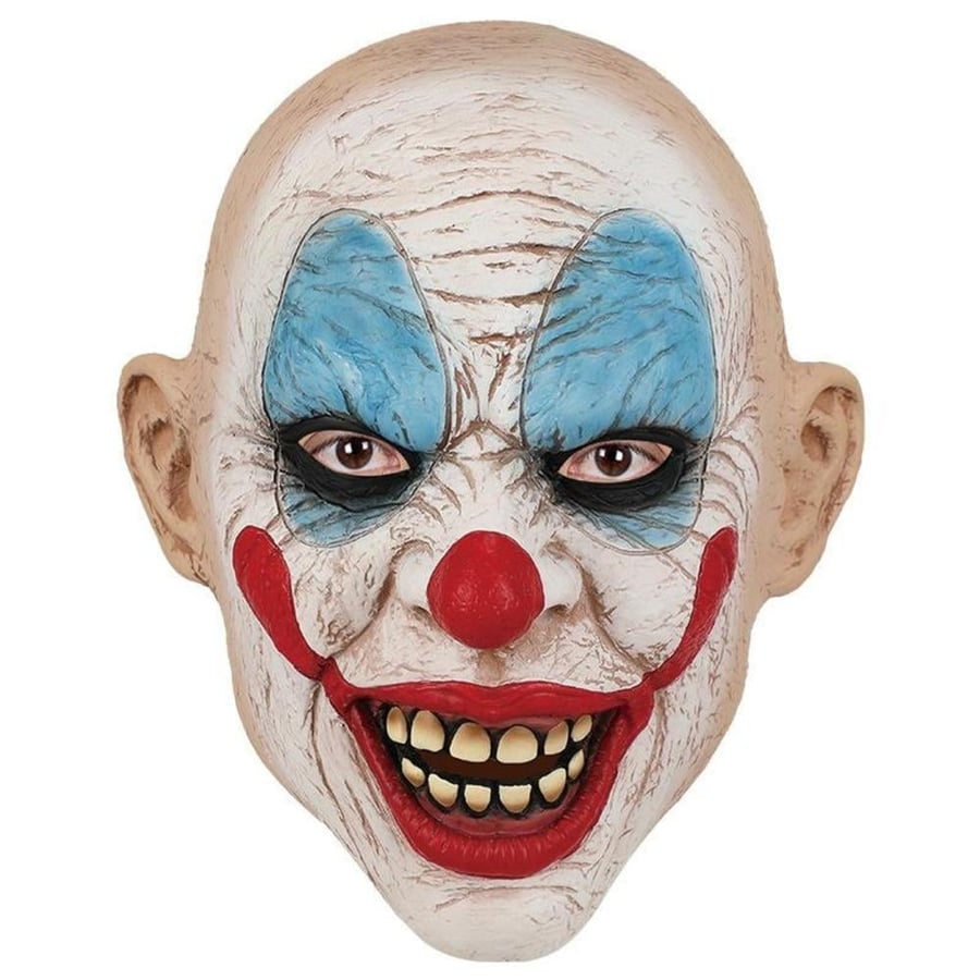 Clown Mask, Blue Eye Patches and Wide Yellow Tooth Grin