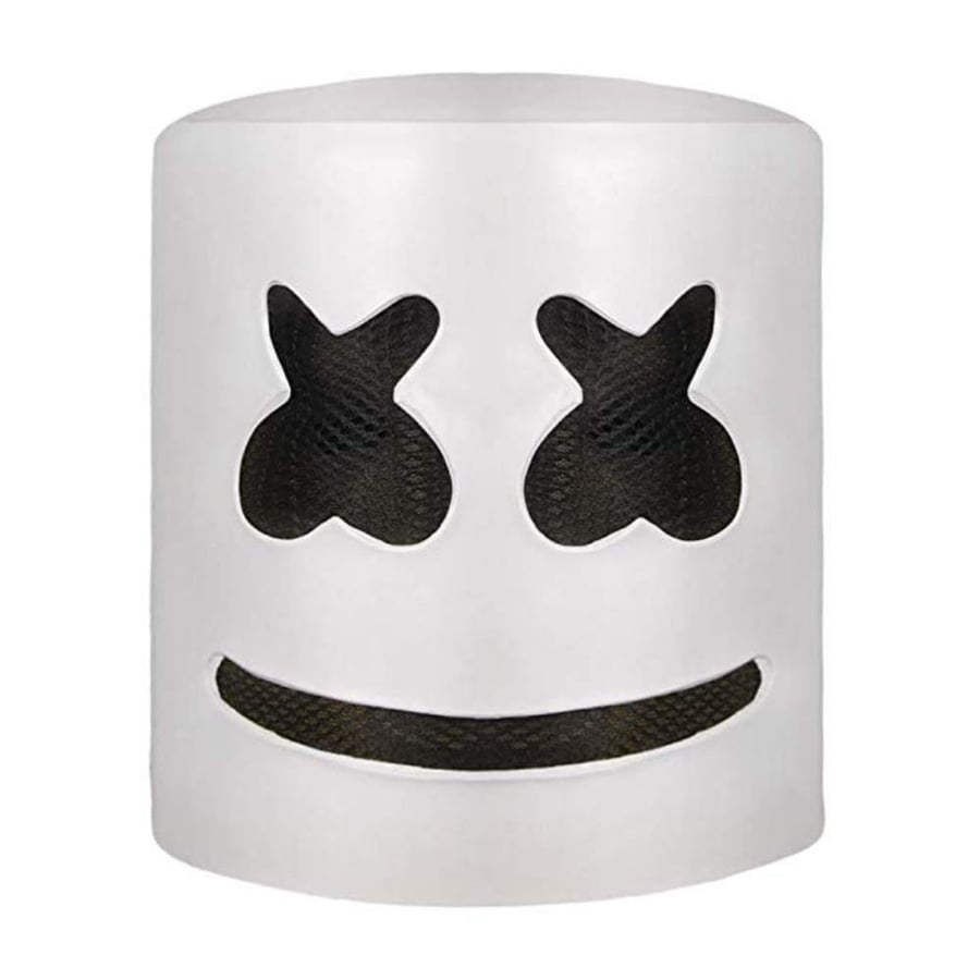 Light Up Cube Head Helmet Mask, DJ Style with LEDs