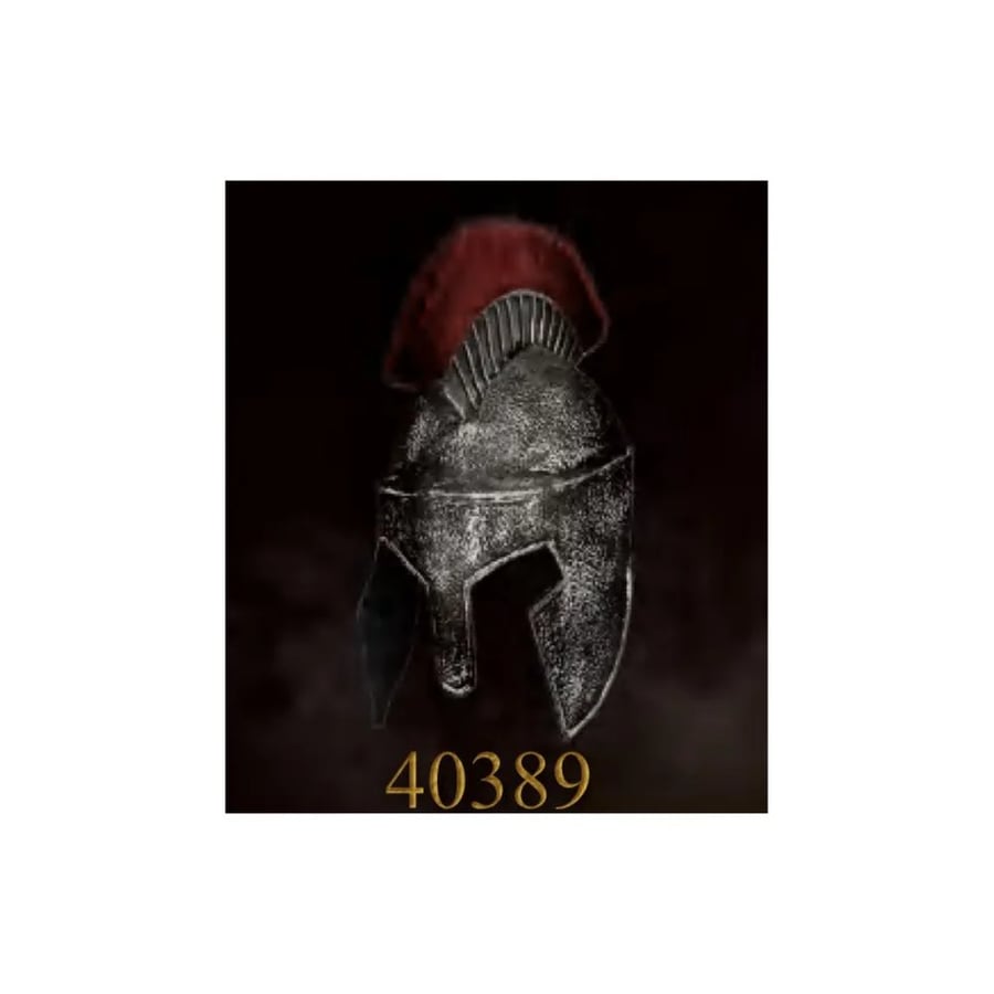 Helmet Mask, Greek Style Warrior Helm with Red Crest