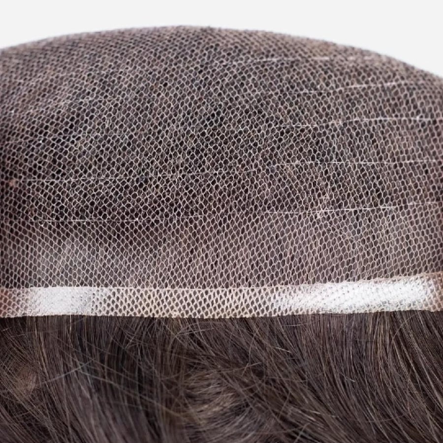 باروكة شعر طبيعي رجالي شبكة فرنسية كاملة السعودية - Full Lace Toupee