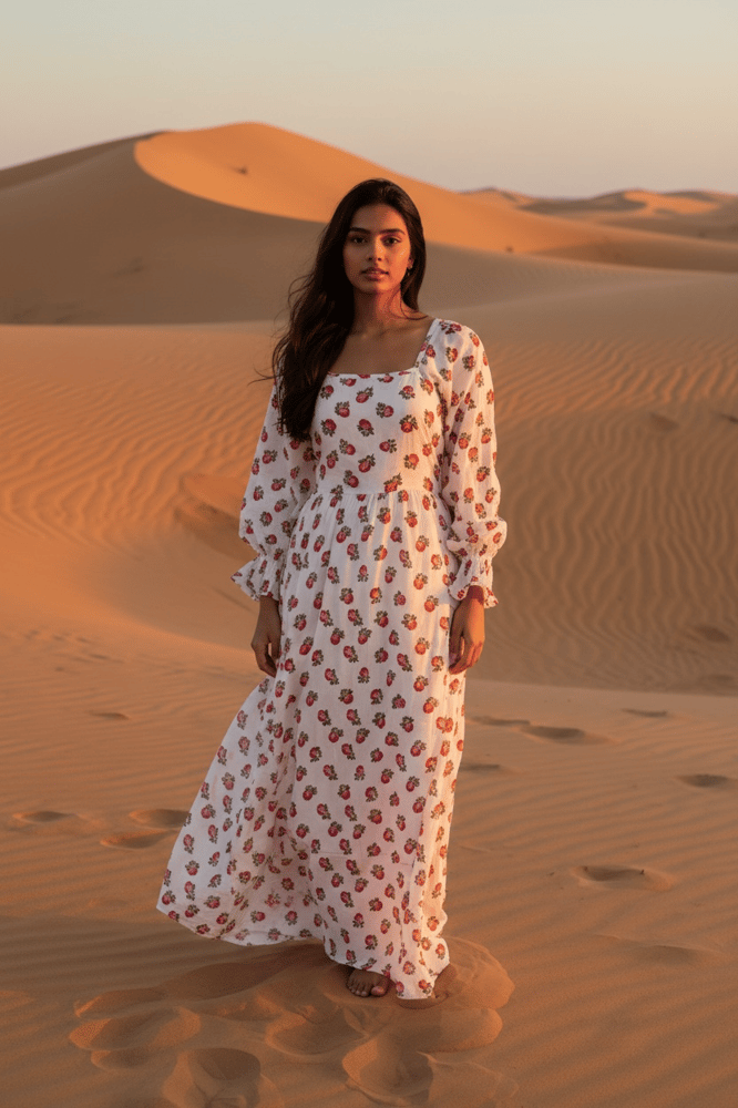 فستان حلق مربع