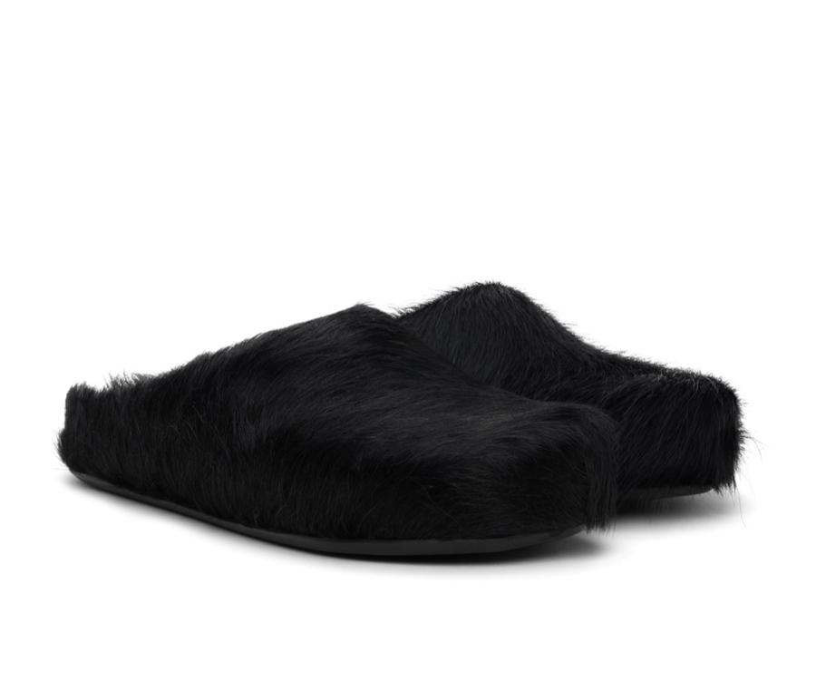 MARNI Black Fussbett Sabot Slip-on Loafers