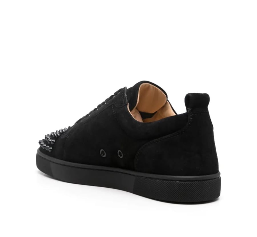 CHRISTIAN LOUBOUTIN Louis Junior Spikes Cap-Toe Suede Sneakers