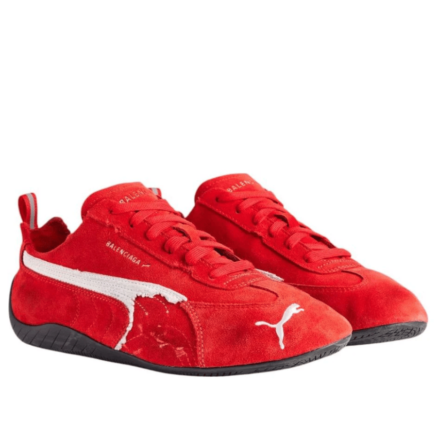 Balenciaga x Puma Speedcat Suede 'Distressed Red White'