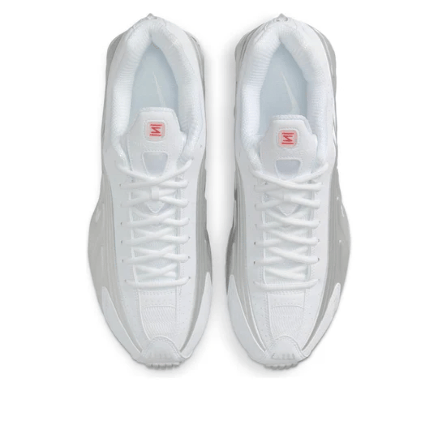 Nike Shox R4 'White Bright Crimson Metallic Silver'