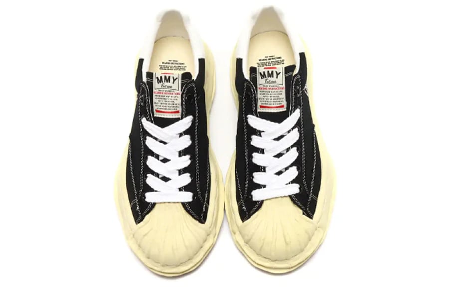 Maison MIHARA YASUHIRO BLAKEY VL OG Sole Leather Low-top Sneaker Black'