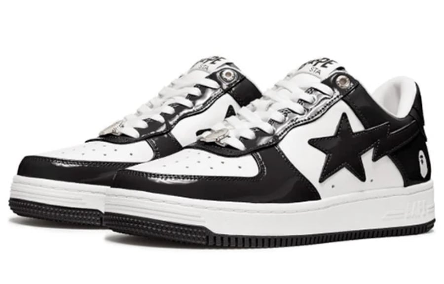 A BATHING APE Bape Sta Low 'Black White'