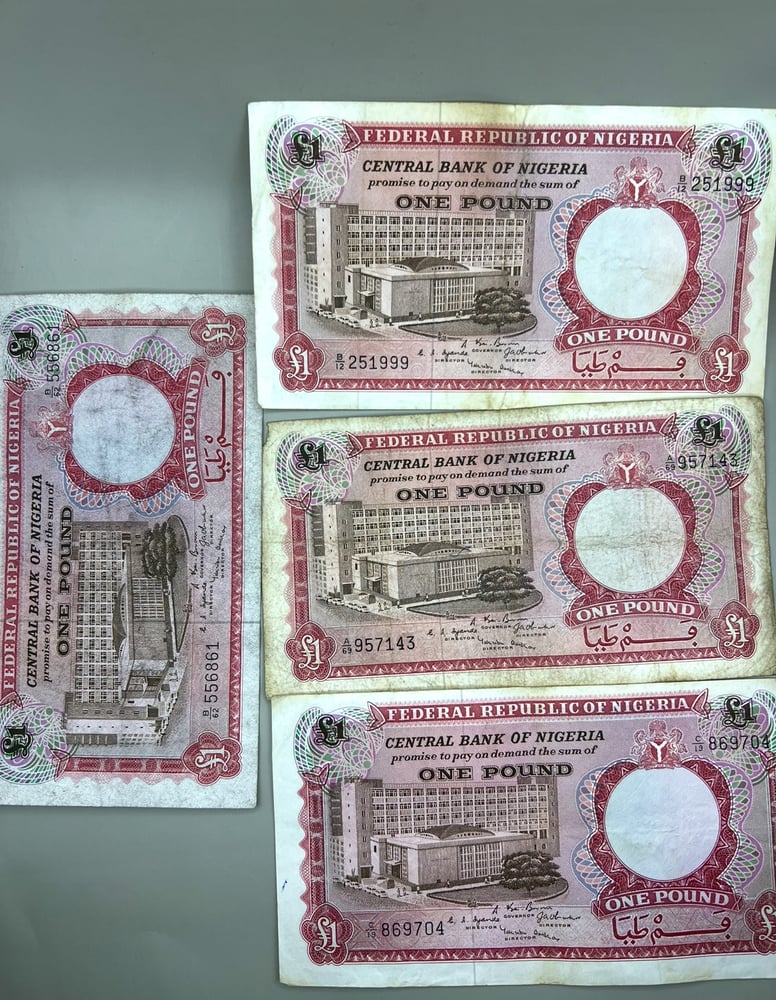 4 قطع 1 جنيه نيجيريا اصدار 1967 - G53