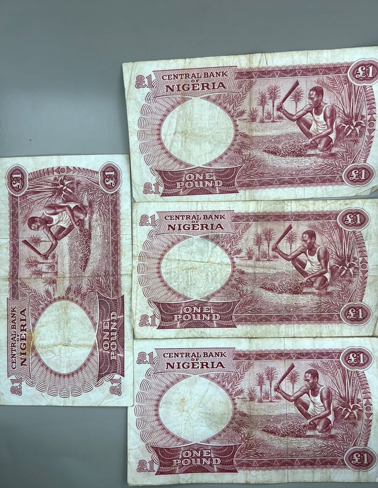 4 قطع 1 جنيه نيجيريا اصدار 1967 - G52