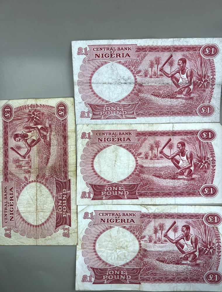 4 قطع 1 جنيه نيجيريا اصدار 1967 - G55