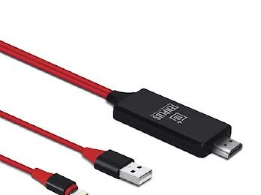 تن بلس محول من HDMI إلى Lightning و USB بطول مترين