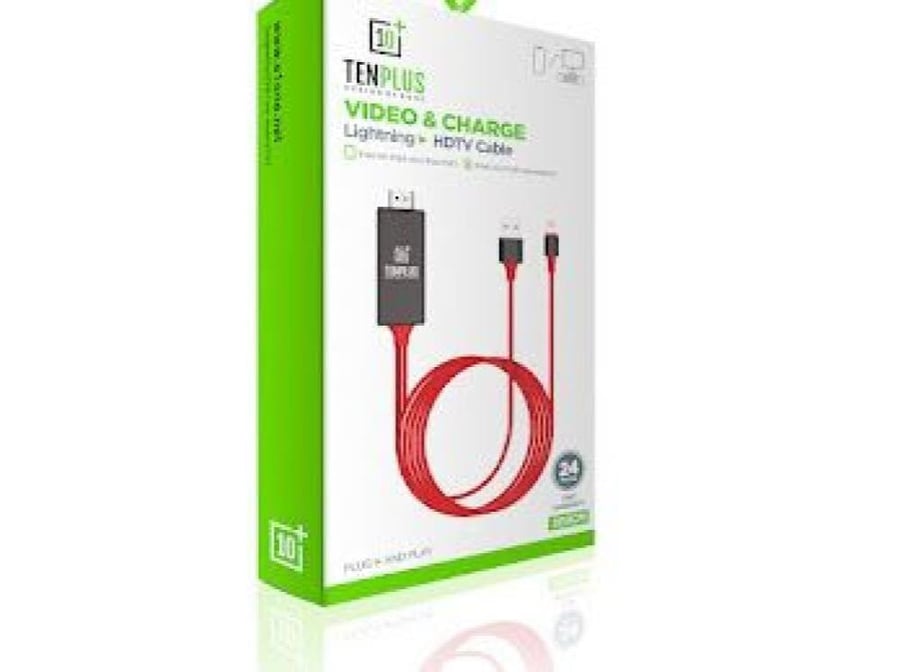 تن بلس محول من HDMI إلى Lightning و USB بطول مترين