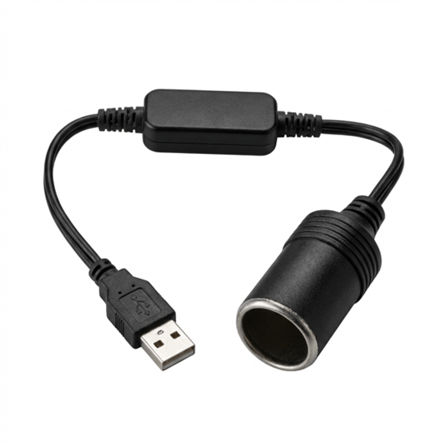 وصلة للتحويل من USB الى مدخل ولاعة السيارة 12 فولت