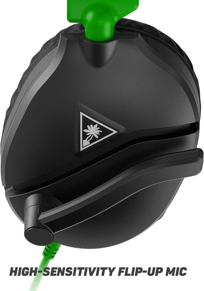سماعة الألعاب Turtle Beach Recon 70 – ميكروفون Flip-to-Mute، وسادات أذن مريحة، وتوافق شامل مع جميع المنصات
