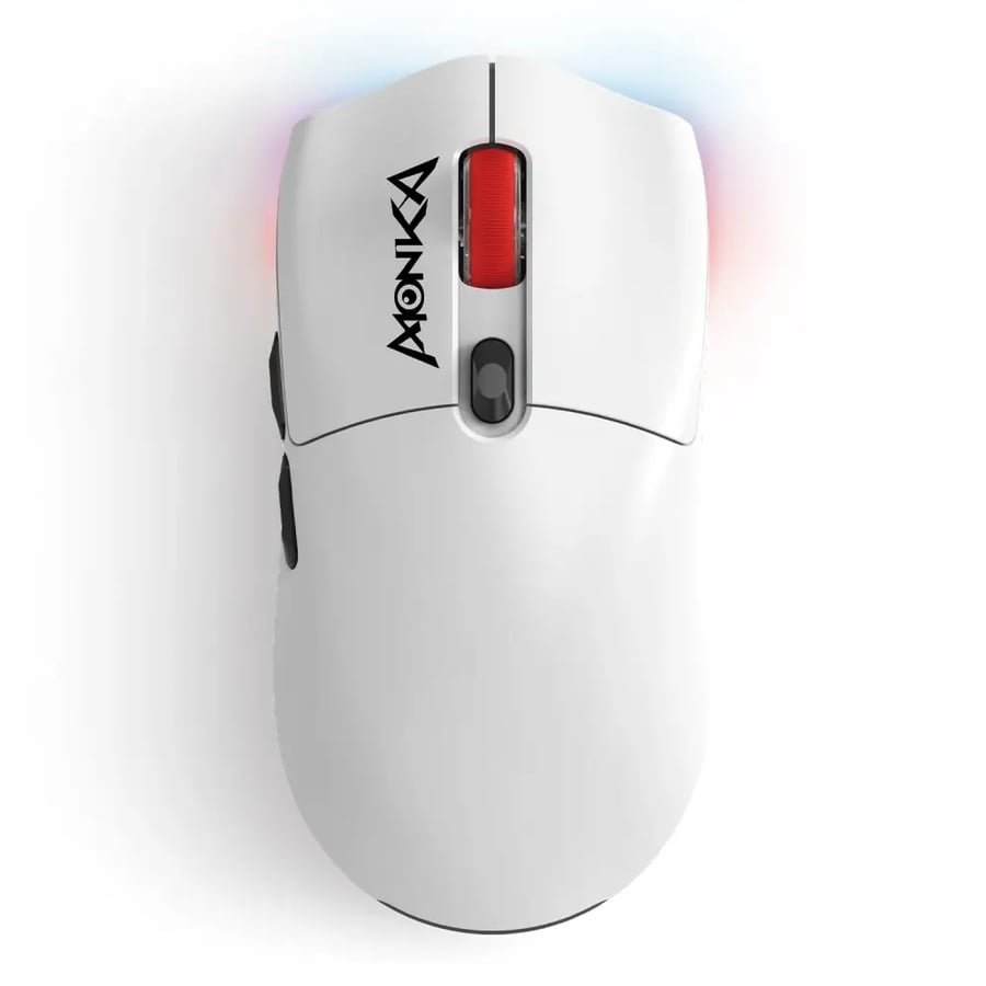 ماوس الألعاب اللاسلكي MONKA GURU G995W – حساس PAW3395 الاحترافي، اتصال ثلاثي الأنماط، وتصميم فائق الخفة