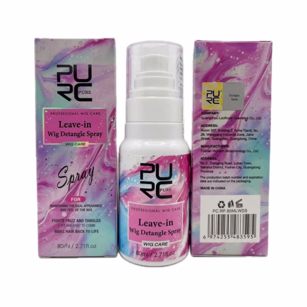 بيورك بيور Purc Organics بخاخ ليف إن لفك تشابك الشعر المستعار الباروكة