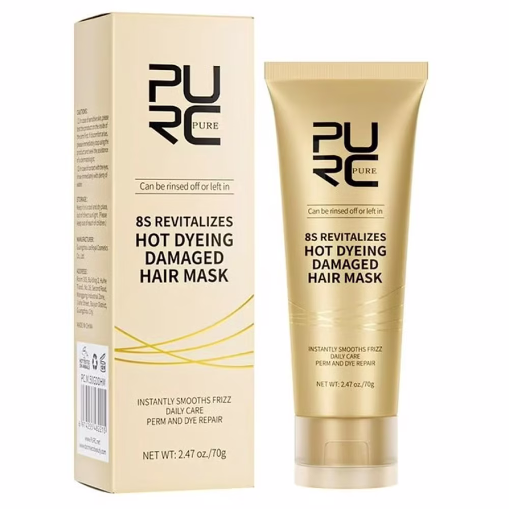 بيورك بيور Purc Organics ماسك 8S لإصلاح الشعر التالف من الصبغة والحرار