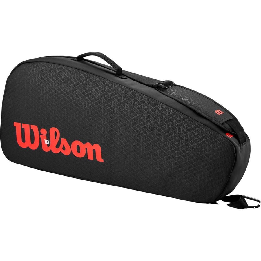 Wilson CLASH V3 3PK RACQUET BAG __ BLACK/INFRARED