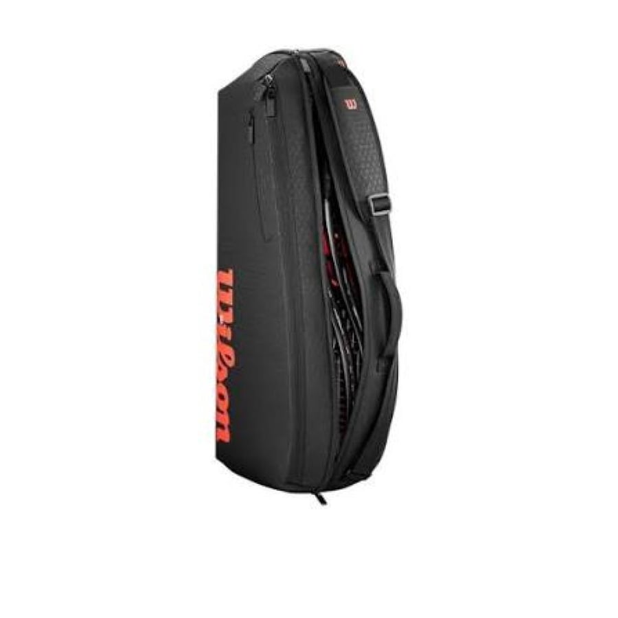 Wilson CLASH V3 3PK RACQUET BAG __ BLACK/INFRARED