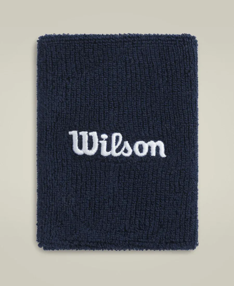 Wilson WIDE TERRY WRISTBANDS NAVY