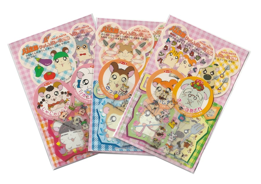 Hamtaro مجموعة ملصقات لشخصيات