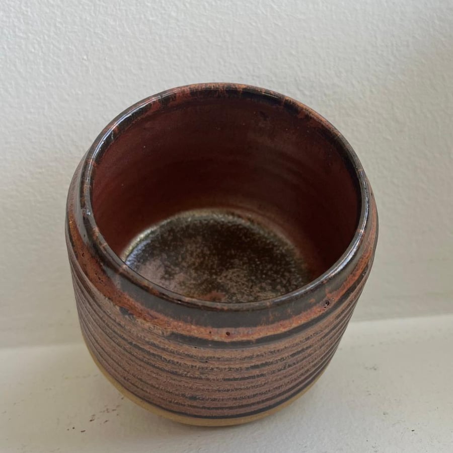 Red rustic mug