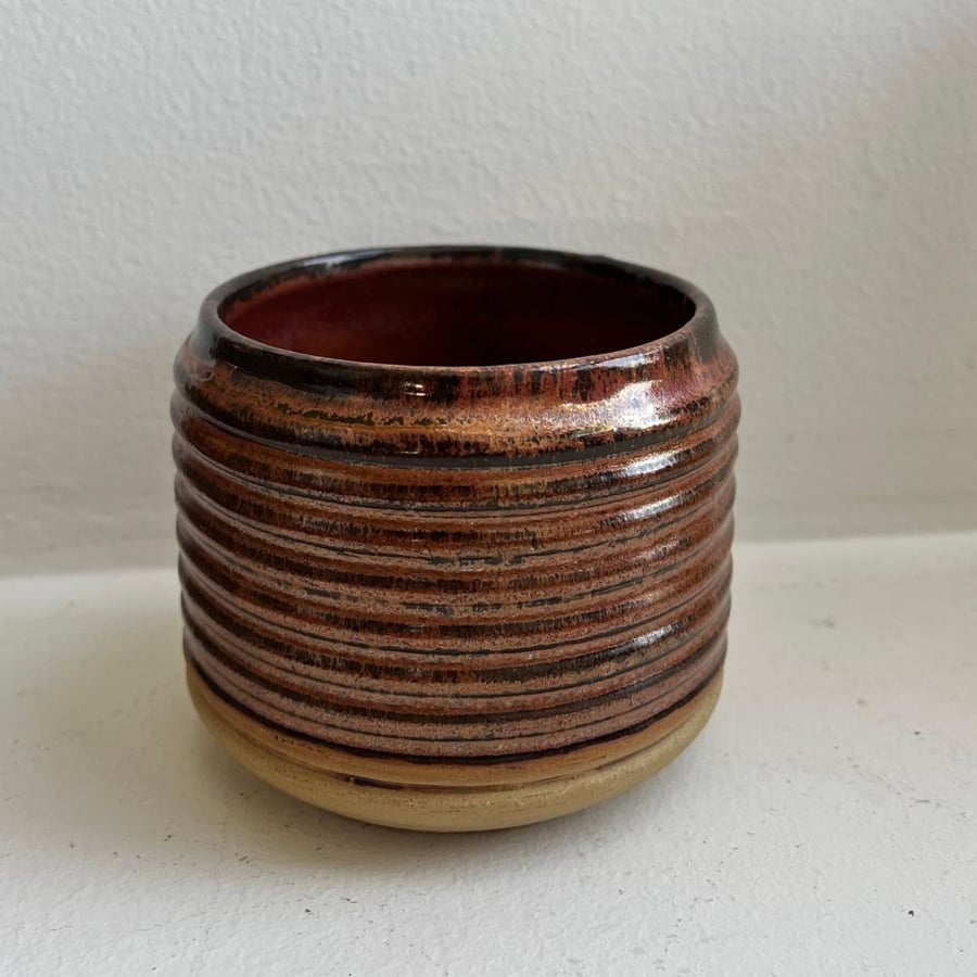 Red rustic mug