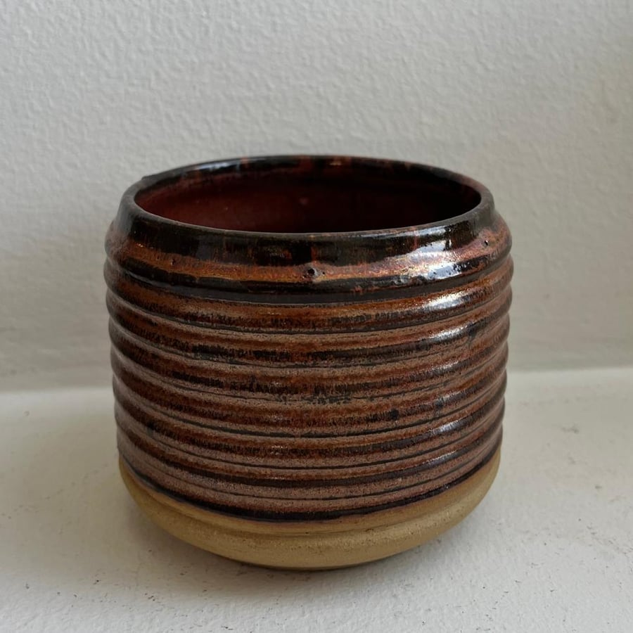 Red rustic mug