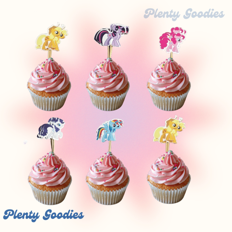 ١ قطعة تغريسة الكيك  "مهرتي الصغيرة - ماي ليتل بوني " 1pcs My Little Pony  Cake topper