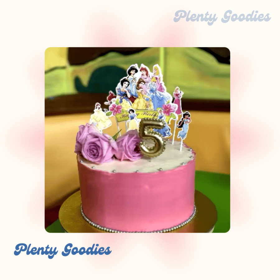 ١ قطعة تغريسة الكيك  "  أميرات ديزني " 1pcs disney princess Cake topper