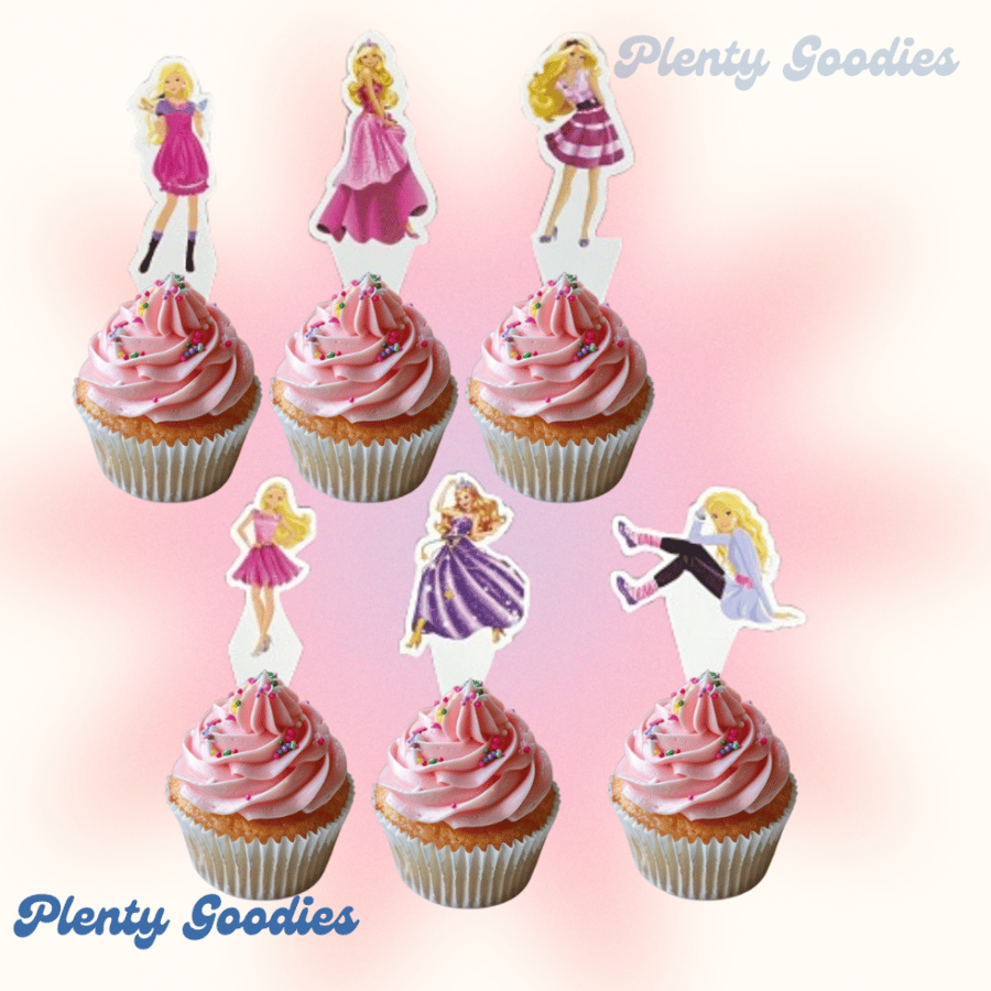 ١ قطعة تغريسة الكيك "  باربي " 1pcs Barbie Cake topper