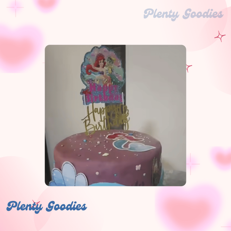 ١ تغريسة الكيك "حورية البحر آريل"  1pcs  Ariel Cake topper