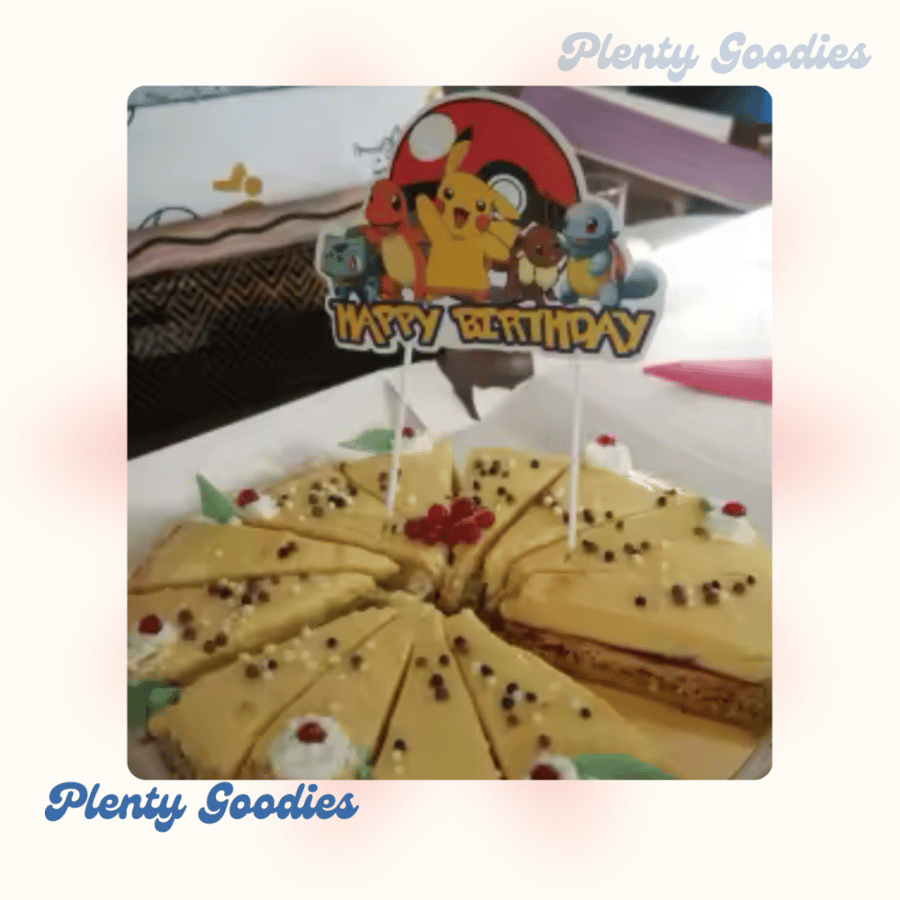 ١ قطعة تغريسة الكيك + ٢٤ تغريسة كب كيك  "بوكيمون  " 1pcs Pokemon + 24 cupcakes topper