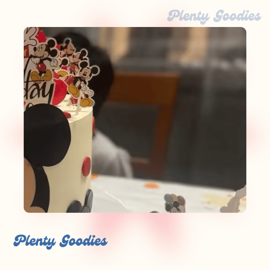 ١ قطعة تغريسة الكيك + ٢٤ تغريسة كب كيك  " ميكي ماوس " 1pcs Mickey Mouse Cake topper + 24 cupcakes topper