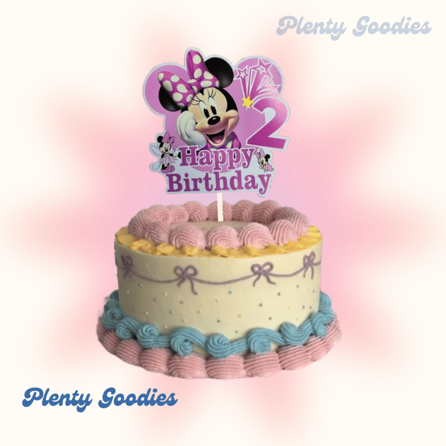 ١ قطعة تغريسة الكيك  " ميني ماوس "1pcs minnie mouse Cake topper