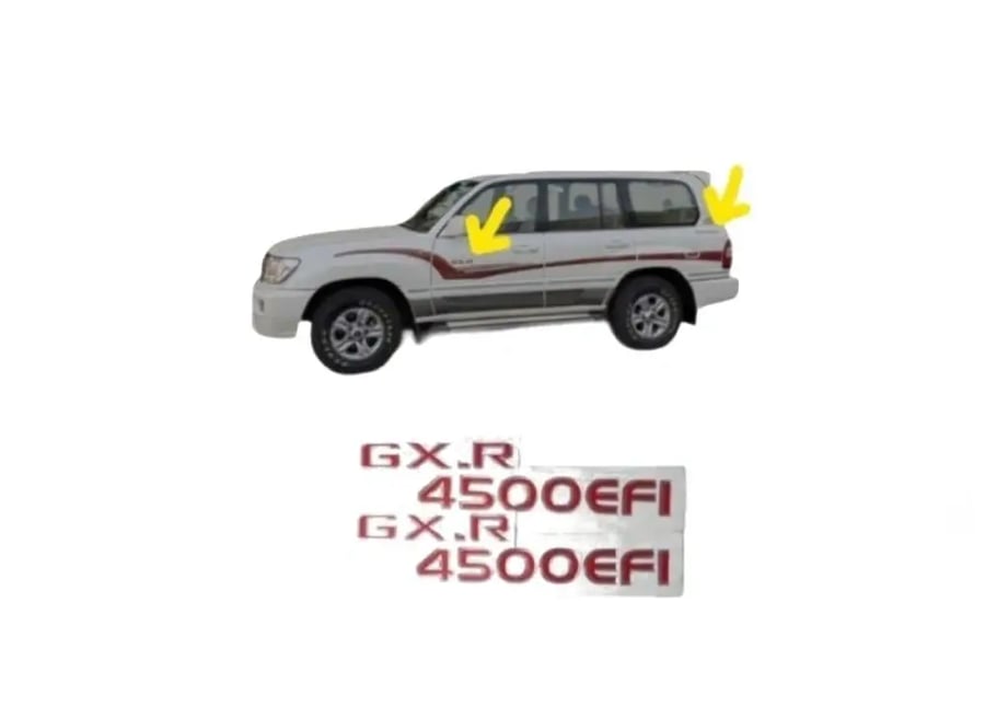 علامة 4500 GXR لاندكروزر 2007 سعودي أحمر يمين ويسار/حياك