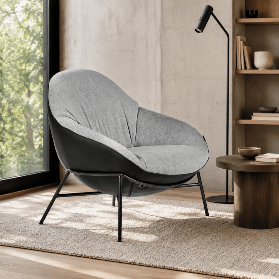 Regency Armchair, Grey & Black