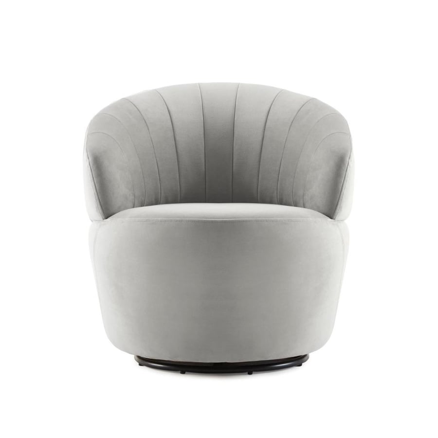 Dance Swivel Armchair, Silver