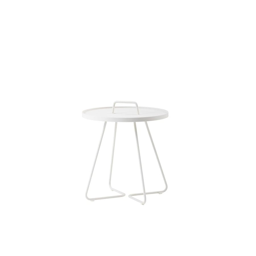Su-On Aluminium Side Table, Carrying Handle, White