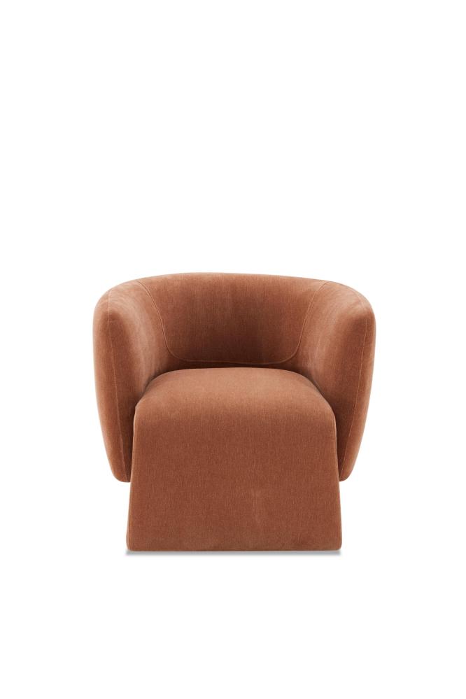 Custy Curved Armchair, Orange