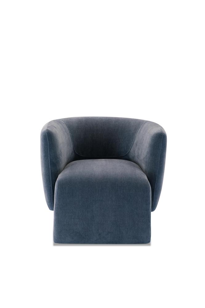 Custy Curved Armchair, Blue