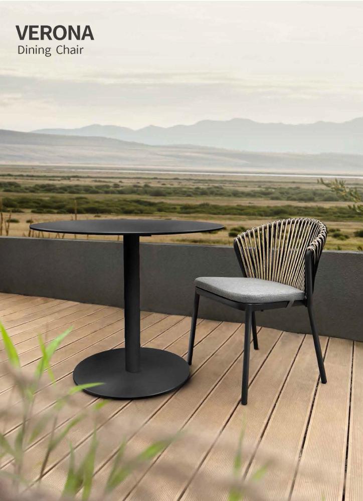 Verona Outdoor Chair, Charcoal