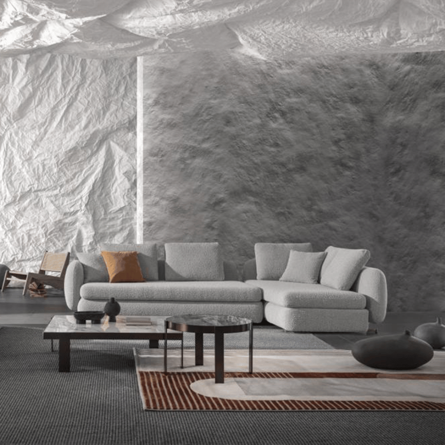 Elio: Elegant 3 Seat L-shape Chaise Lounge