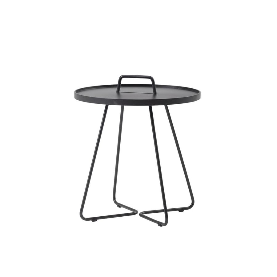 Su-On Aluminium Side Table, Carrying Handle, Black