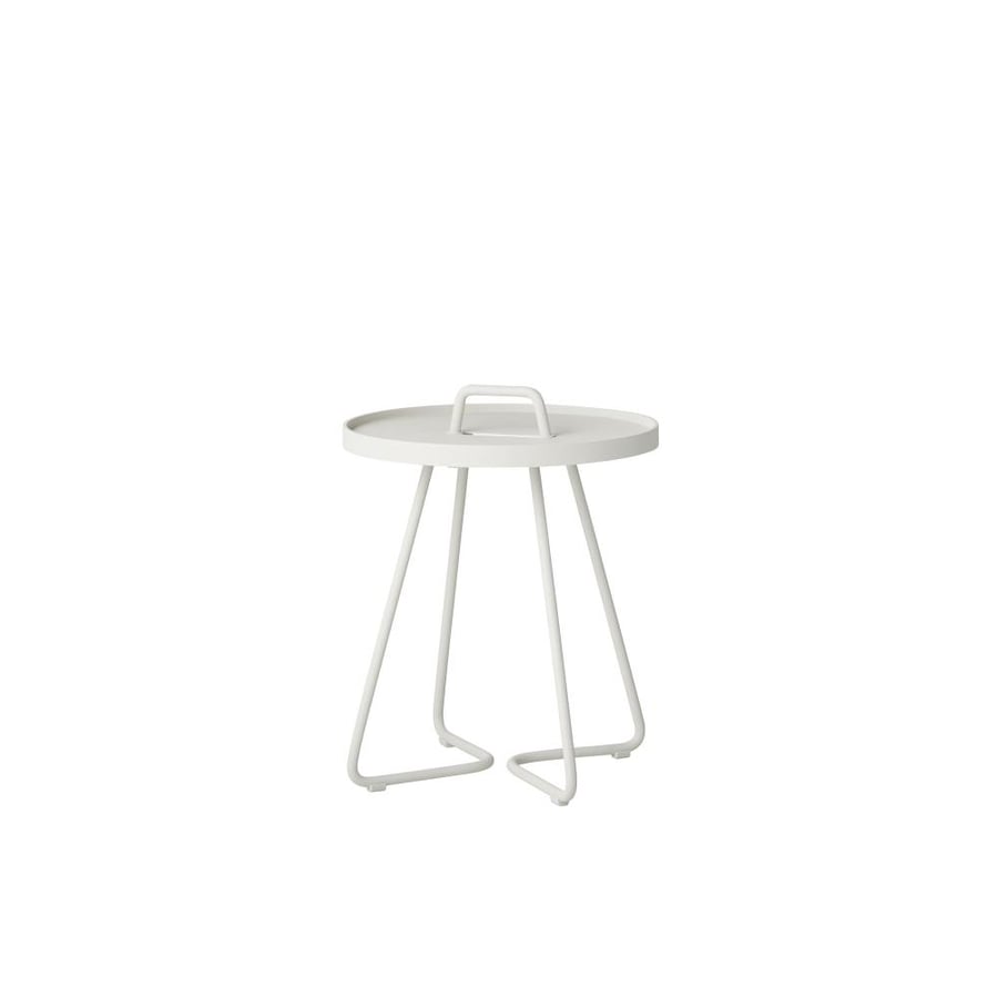 Su-On Aluminium Side Table, Carrying Handle, White