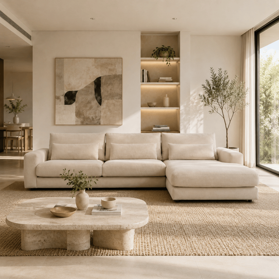 HUDSON SOFA 3 SEAT CHAISE LOUNGE LEFT