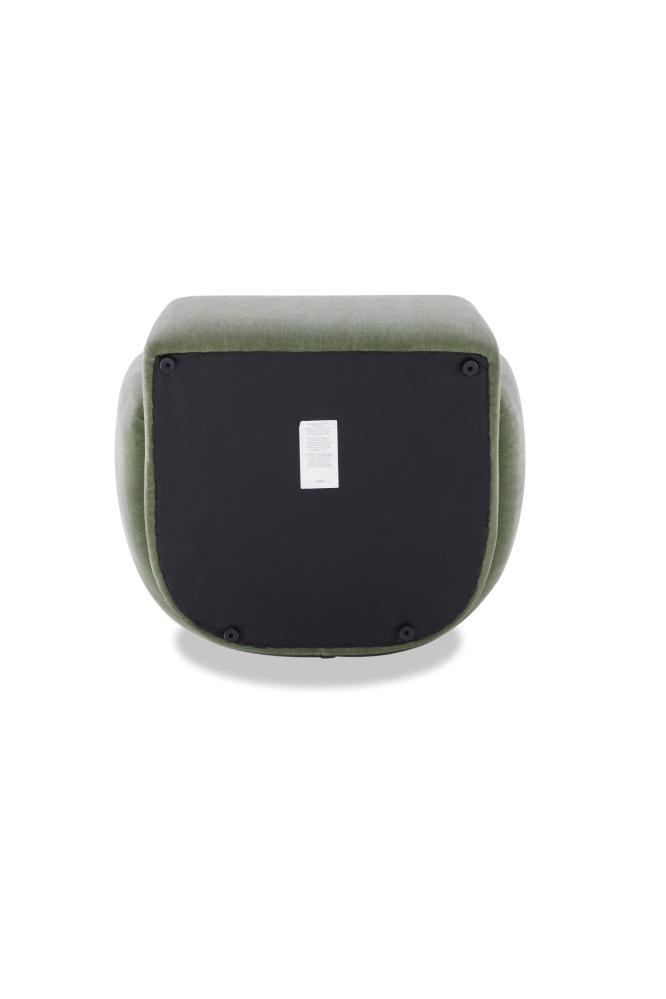 Custy Curved Armchair, Light Green