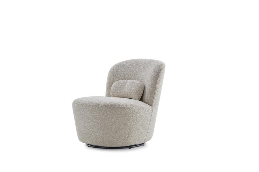 Rainbow Swivel Chair, Light Beige