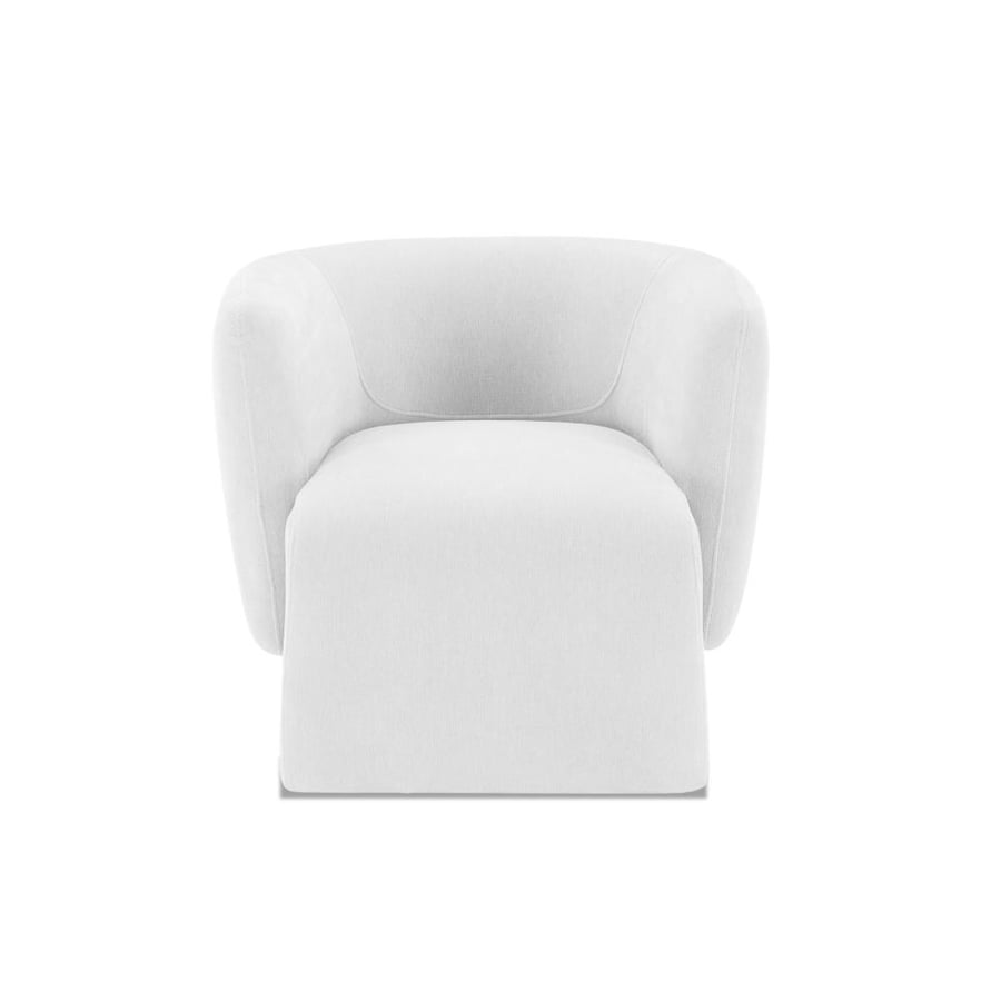 Custy Curved Armchair, White