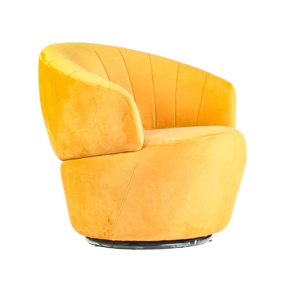 Dance Swivel Armchair, Mustard